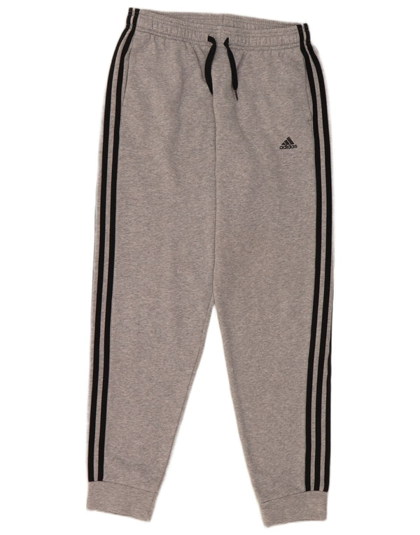 Adidas Boys Tracksuit Trousers Joggers 15-16 Years Grey Cotton