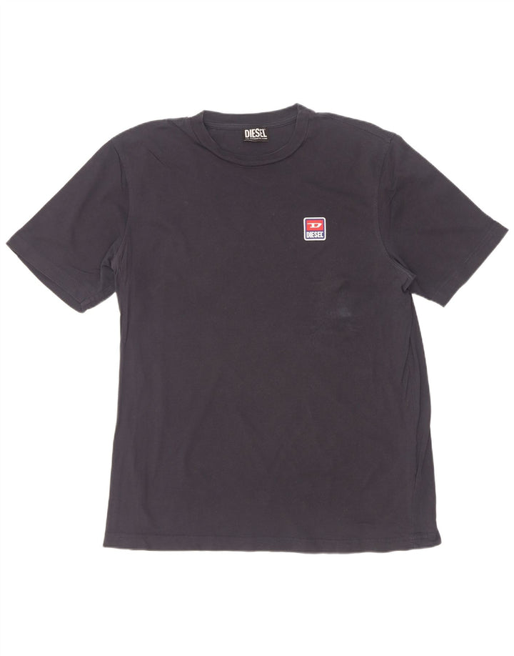 Diesel Mens T-Shirt Top Large Navy Blue Cotton