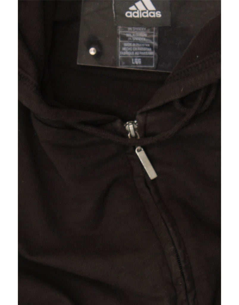 ADIDAS Girls Zip Hoodie Sweater 12-13 Years Large Grey Cotton Vintage Adidas and Second-Hand Adidas from Messina Hembry 