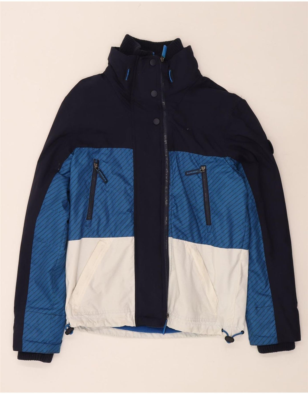 Superdry Mens Windtrekker Windbreaker Jacket UK 38 Medium Navy Blue
