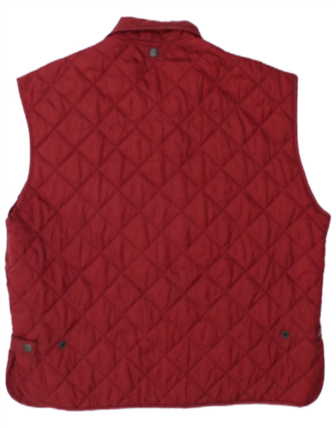 Vintage Mens Quilted Gilet UK 38 Medium Burgundy