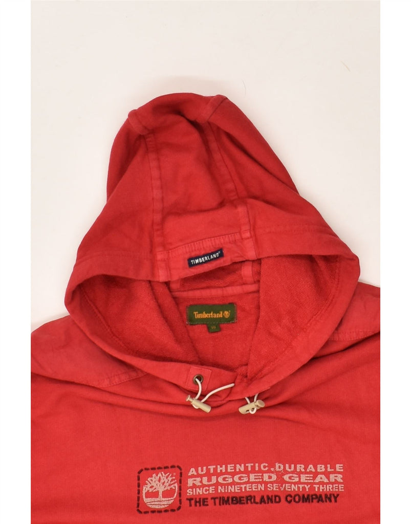 TIMBERLAND Boys Hoodie Jumper 9-10 Years Red Cotton | Vintage Timberland | Thrift | Second-Hand Timberland | Used Clothing | Messina Hembry 