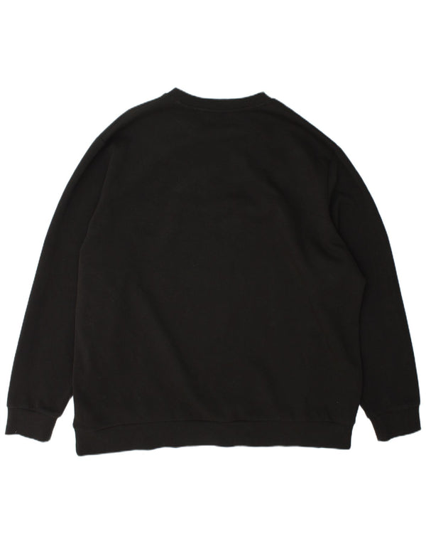 Hugo Boss Mens Graphic Sweatshirt Jumper 4XL Black Striped Cotton