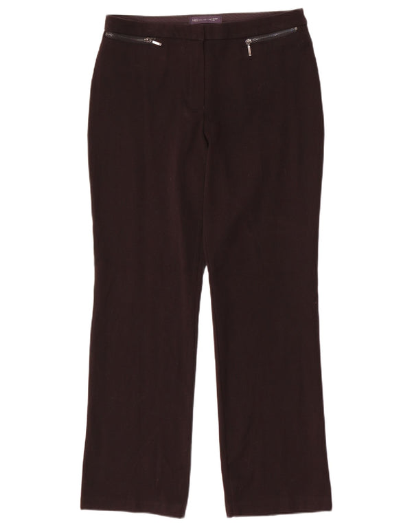 Marks & Spencer Womens Straight Casual Trousers UK 10 Small W28 L29 Black