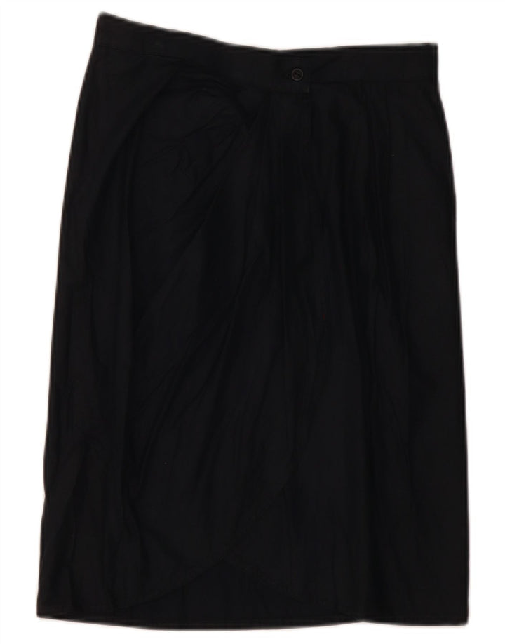 VINTAGE Womens Wrap Skirt W26 Small Black