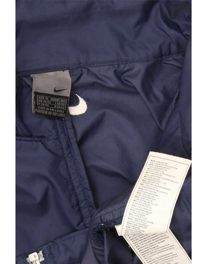 Nike Mens Hooded Tracksuit Top Jacket XL Navy Blue Nylon
