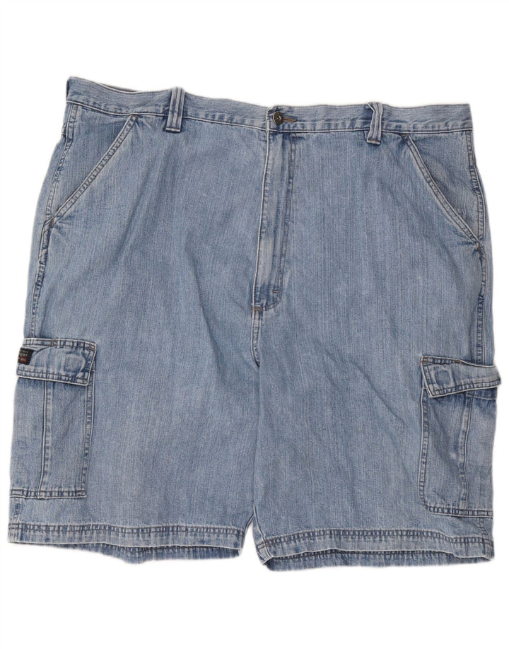 Wrangler Mens Cargo Denim Shorts W42 2XL Blue Cotton