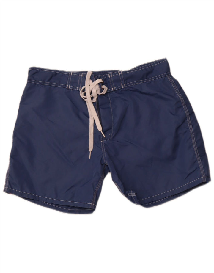 VINTAGE Mens Swimming Shorts Medium  Navy Blue