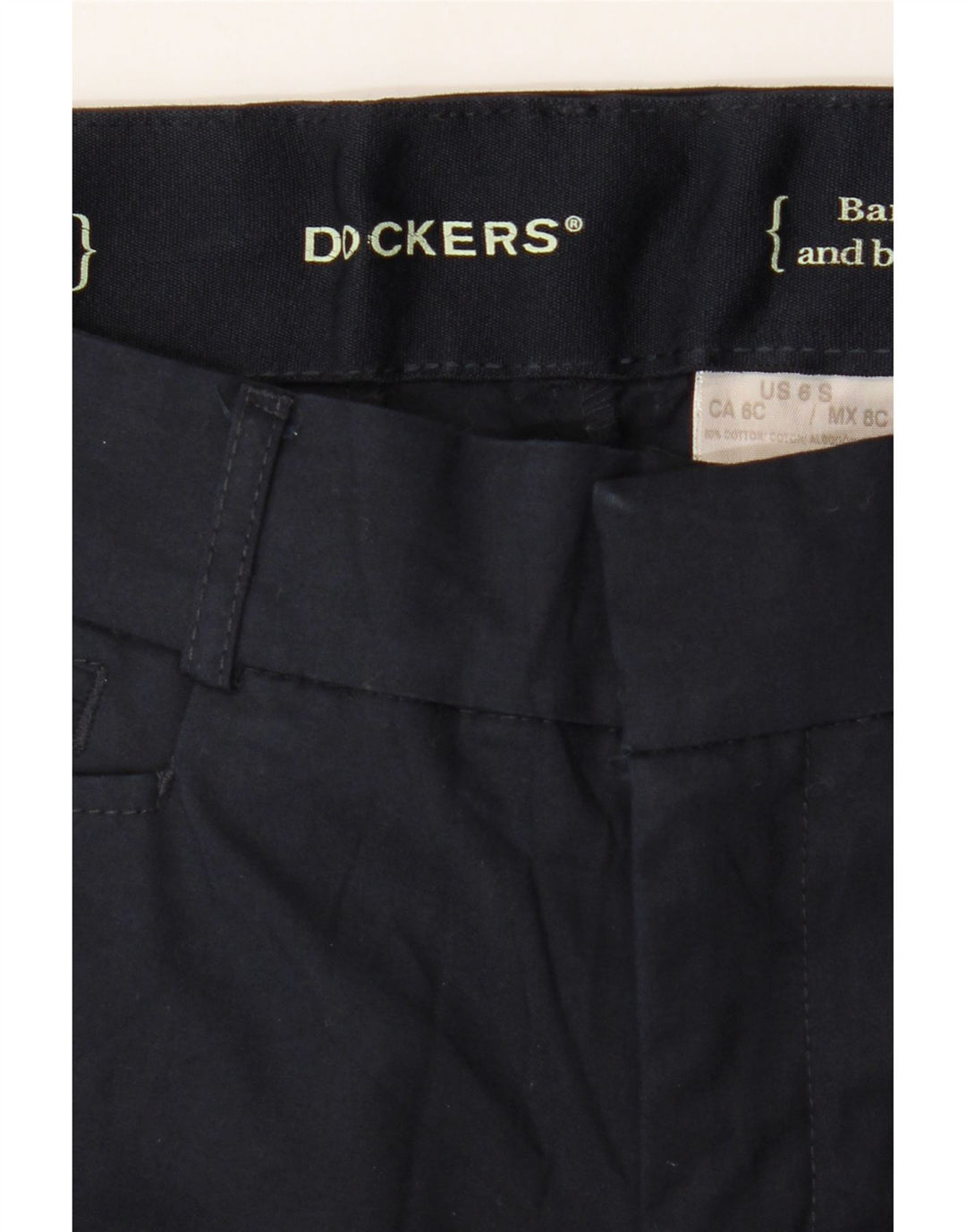 DOCKERS Womens Straight Casual Trousers US 6 Medium W30 L29 Navy Blue Vintage Dockers and Second-Hand Dockers from Messina Hembry 