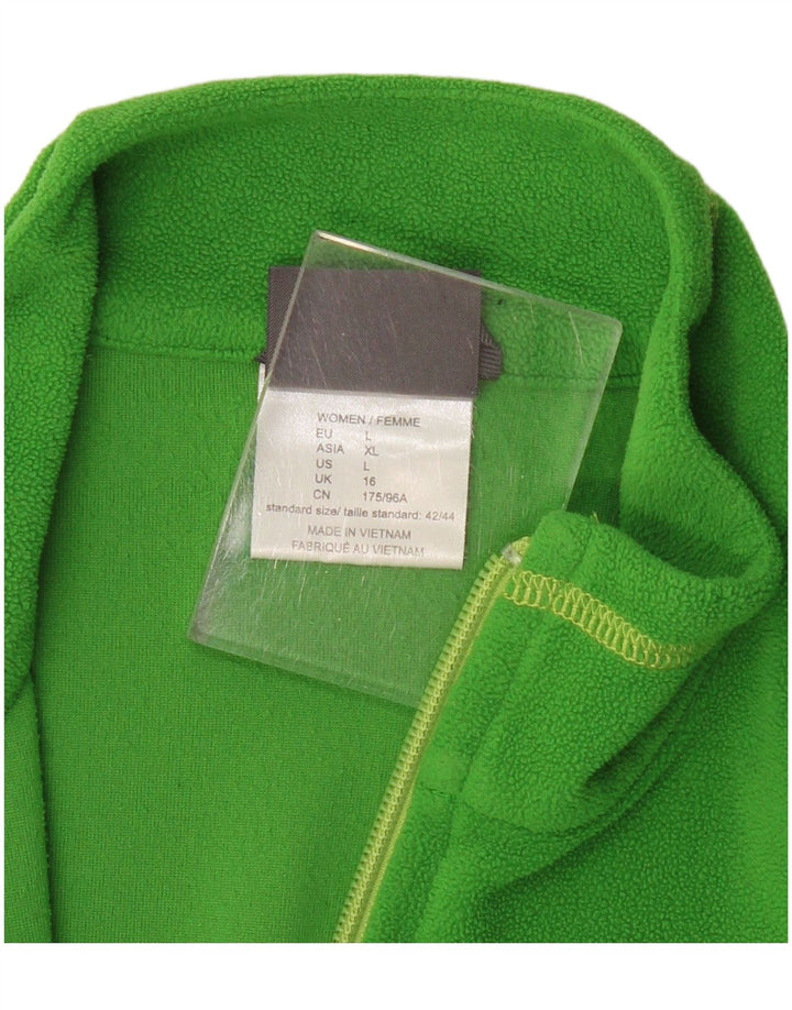 JACK WOLFSKIN Womens Fleece Jacket UK 16 Large Green