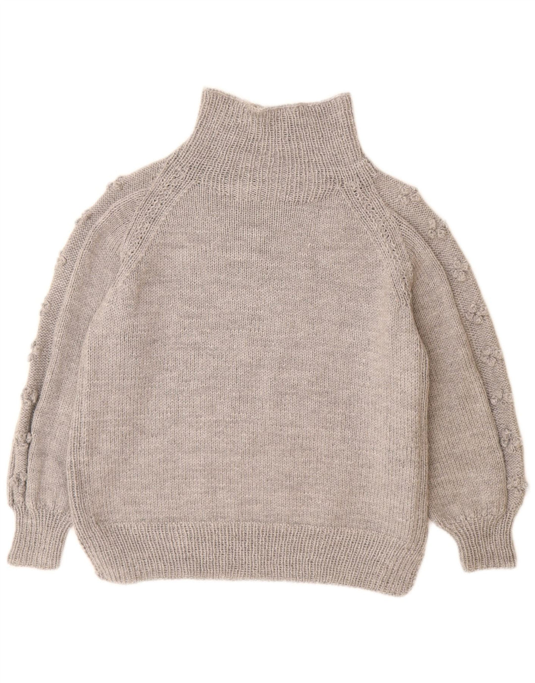 VINTAGE Womens Roll Neck Jumper Sweater UK 14 Large Grey