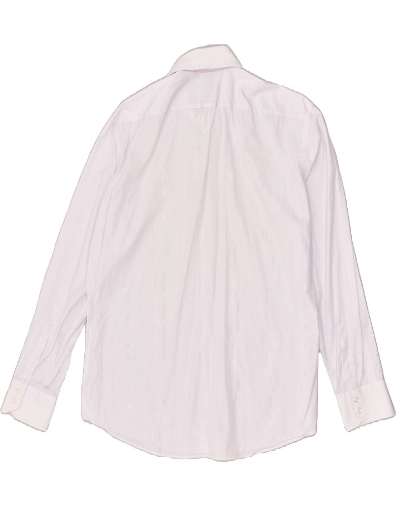 HUGO BOSS Mens Regular Fit Shirt Size 16 41 Large White Pinstripe Cotton | Vintage Hugo Boss | Thrift | Second-Hand Hugo Boss | Used Clothing | Messina Hembry 
