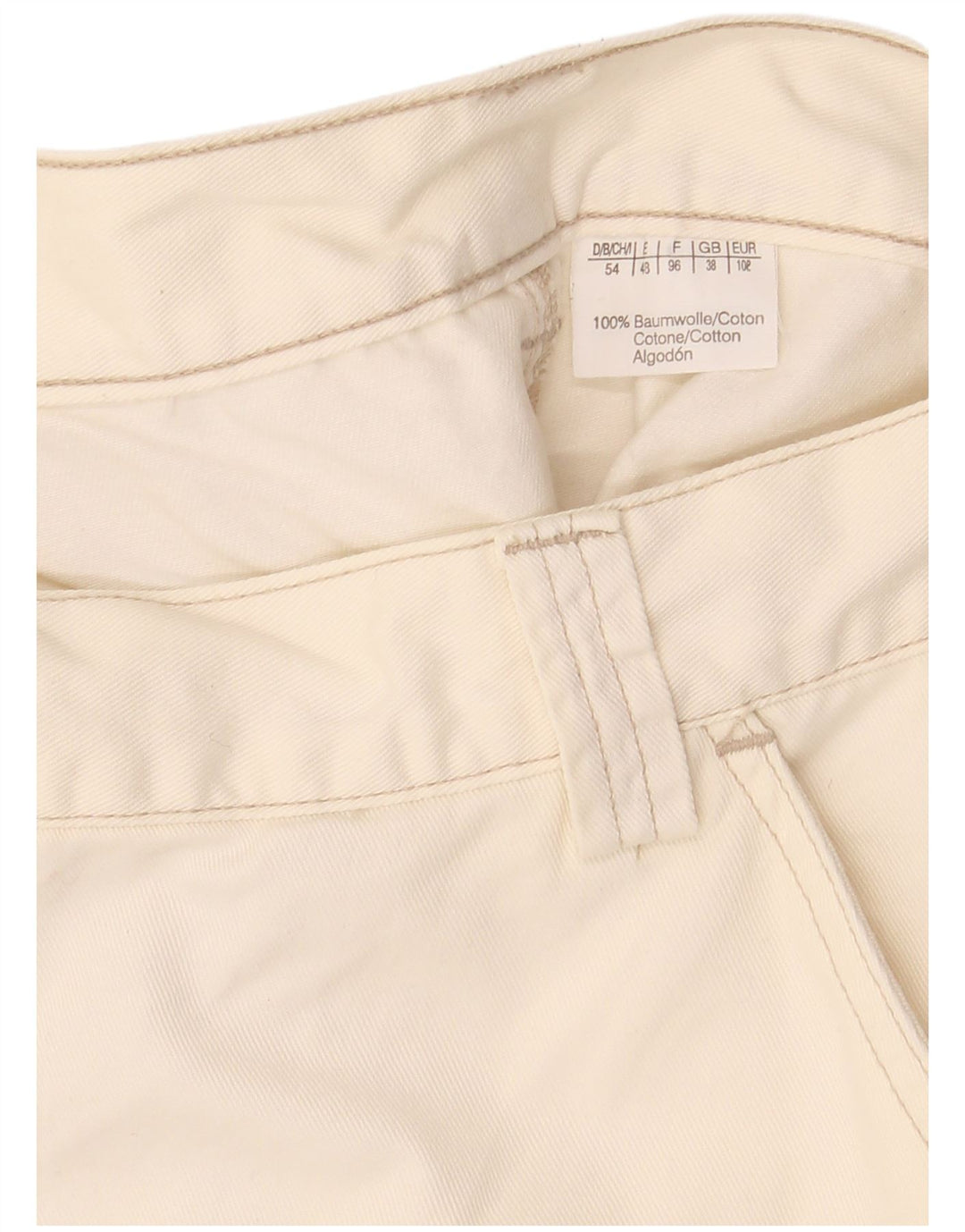 Vintage Mens Cargo Shorts W38 XL White Cotton