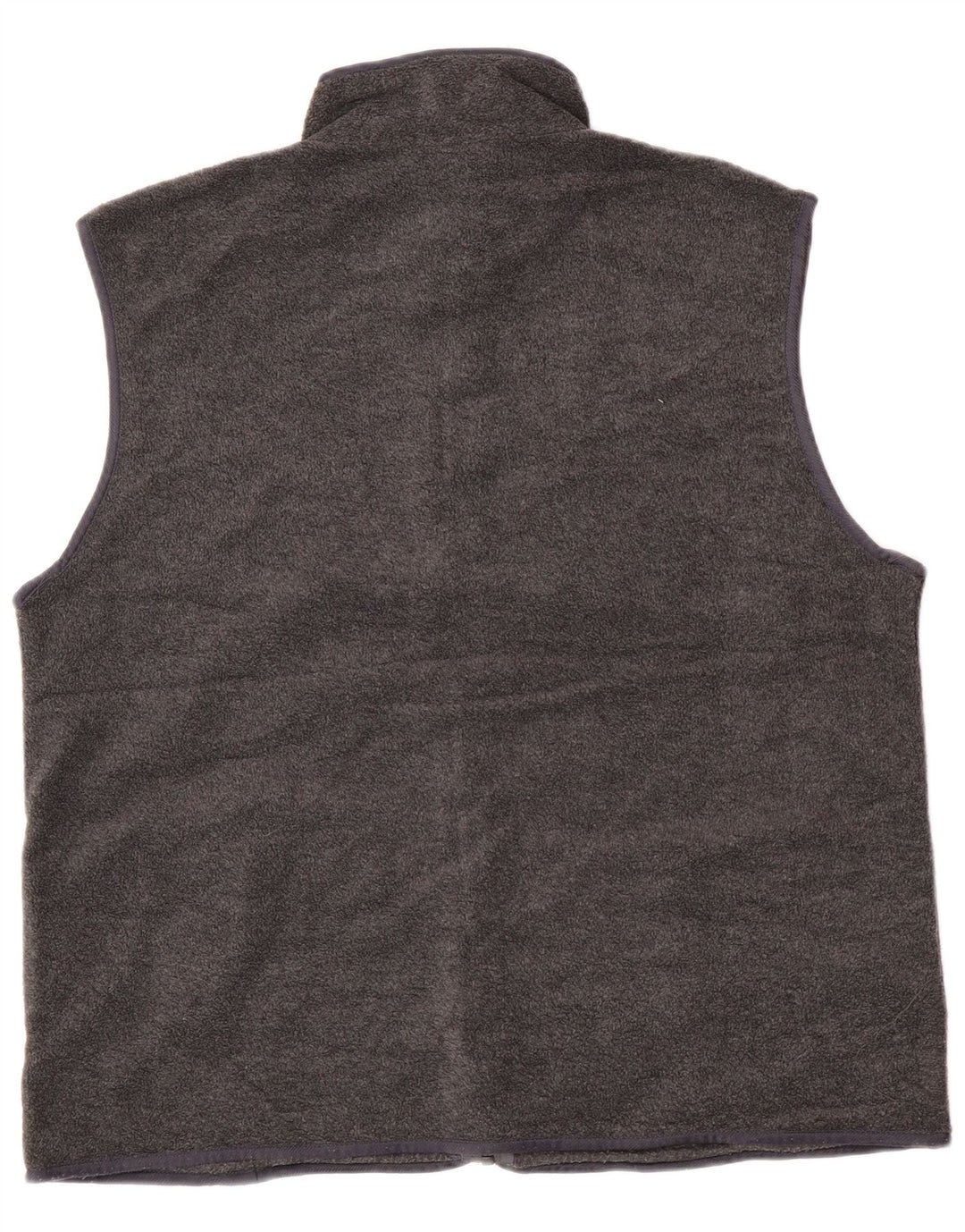 Vintage Mens Fleece Gilet UK 42 XL Grey Polyester