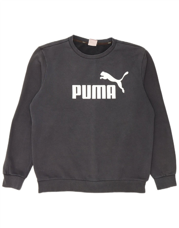 Puma Mens Graphic Sweatshirt Jumper Medium Black Cotton