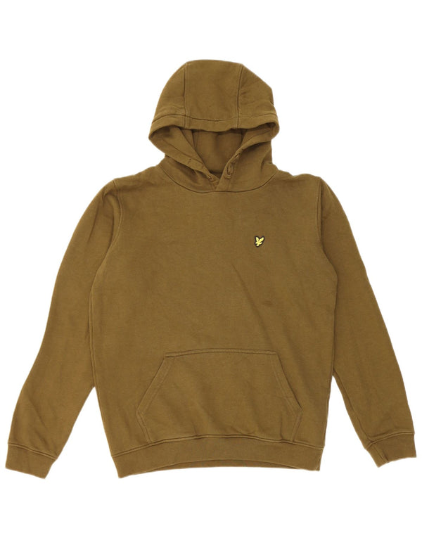 Lyle & Scott Boys Hoodie Jumper 15-16 Years Khaki Cotton