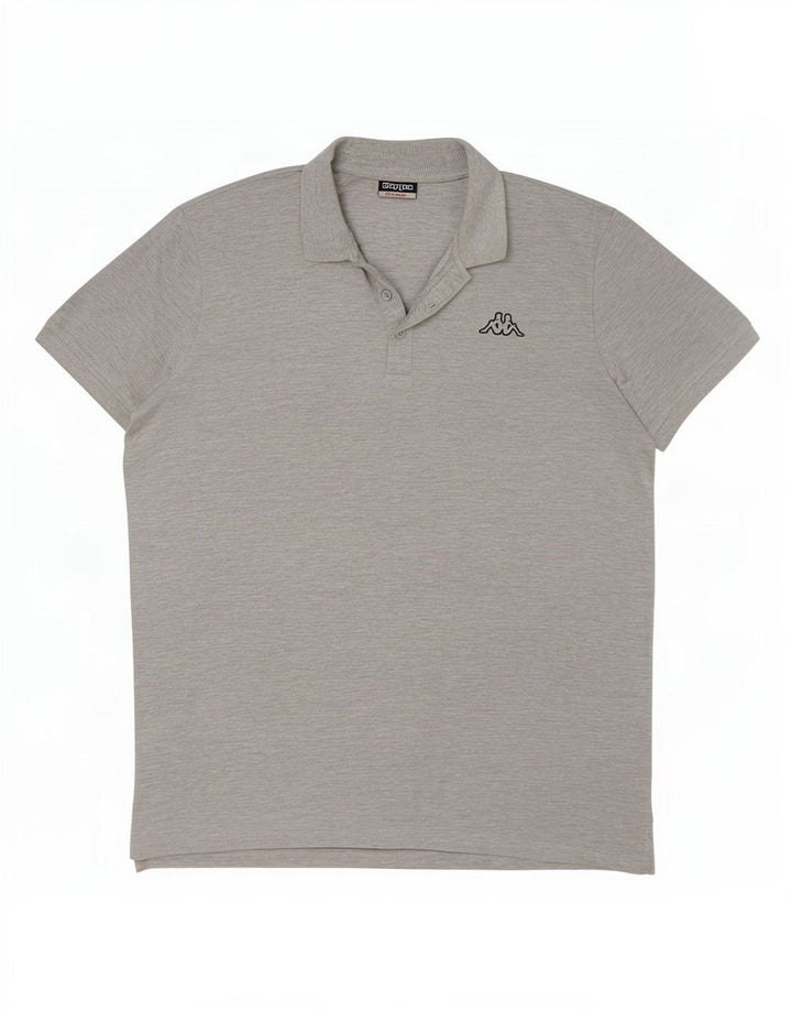 Kappa Mens Polo Shirt 2XL Grey Flecked Cotton