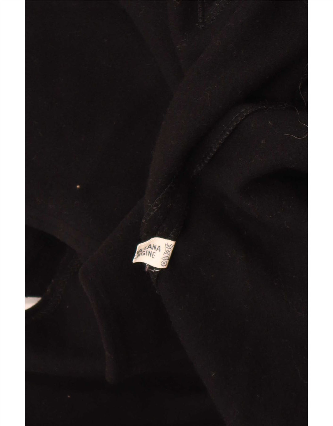 Vintage Womens Poncho Coat One Size Black Virgin Wool