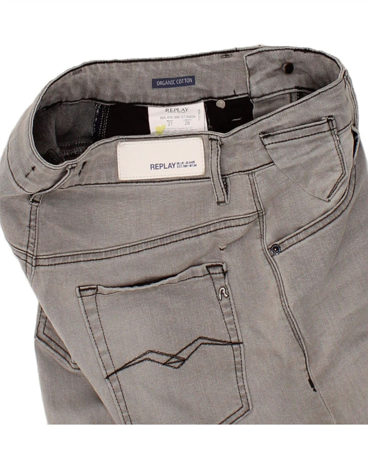 REPLAY Womens Slim Jeans W27 L28 Grey Cotton Vintage Replay and Second-Hand Replay from Messina Hembry 