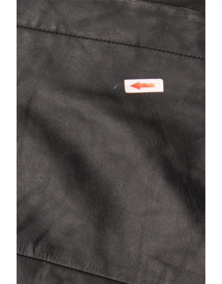 Helium Womens Leather Coat UK 10 Small Black