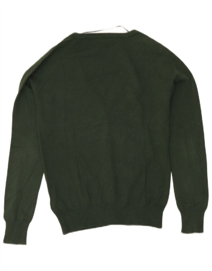 Zara Womens Cardigan Sweater UK 12 Medium Green Cotton