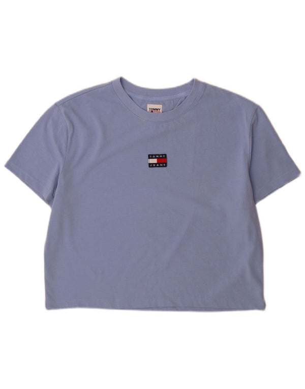Tommy Hilfiger Womens Graphic T-Shirt Top UK 16 Large Blue Cotton