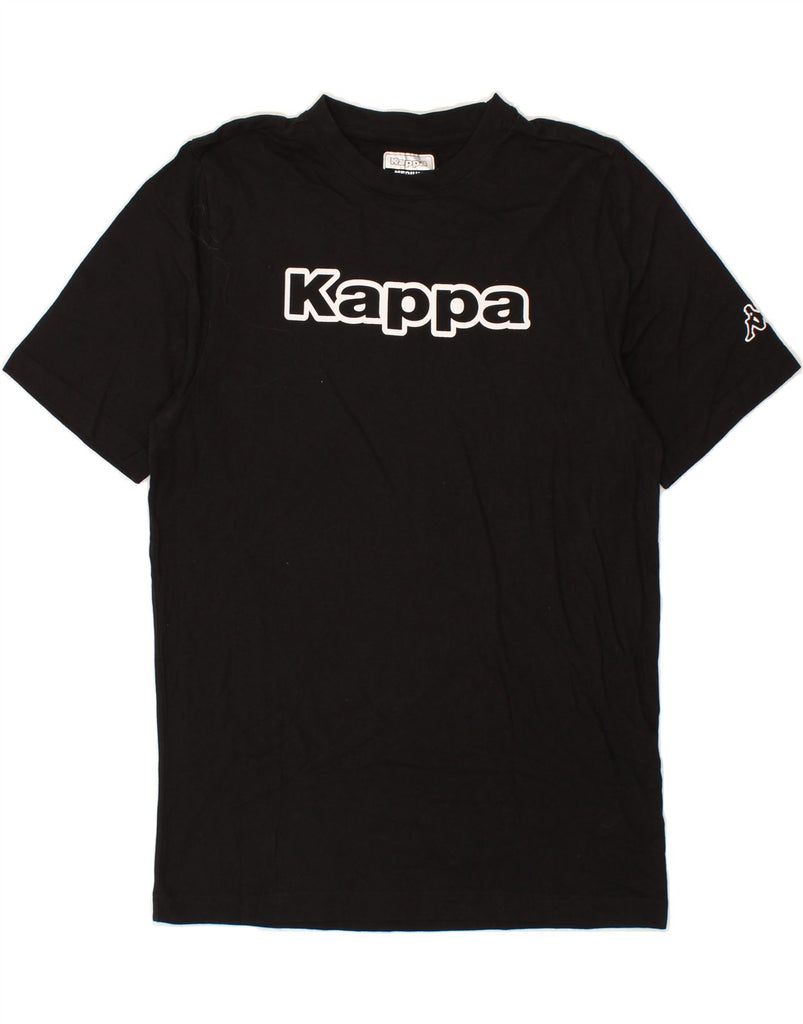 KAPPA Mens Graphic T-Shirt Top Medium Black Cotton | Vintage Kappa | Thrift | Second-Hand Kappa | Used Clothing | Messina Hembry 