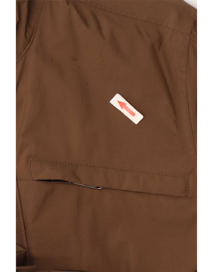 Vintage Mens Utility Jacket UK 38 Medium Brown Polyamide