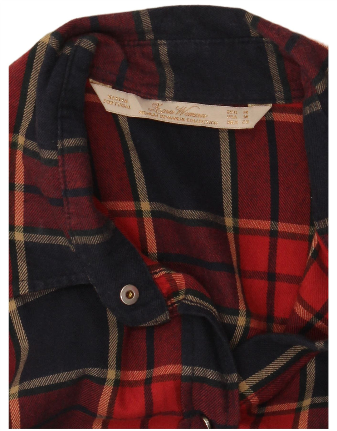 Zara Womens Flannel Shirt UK 12 Medium Red Check