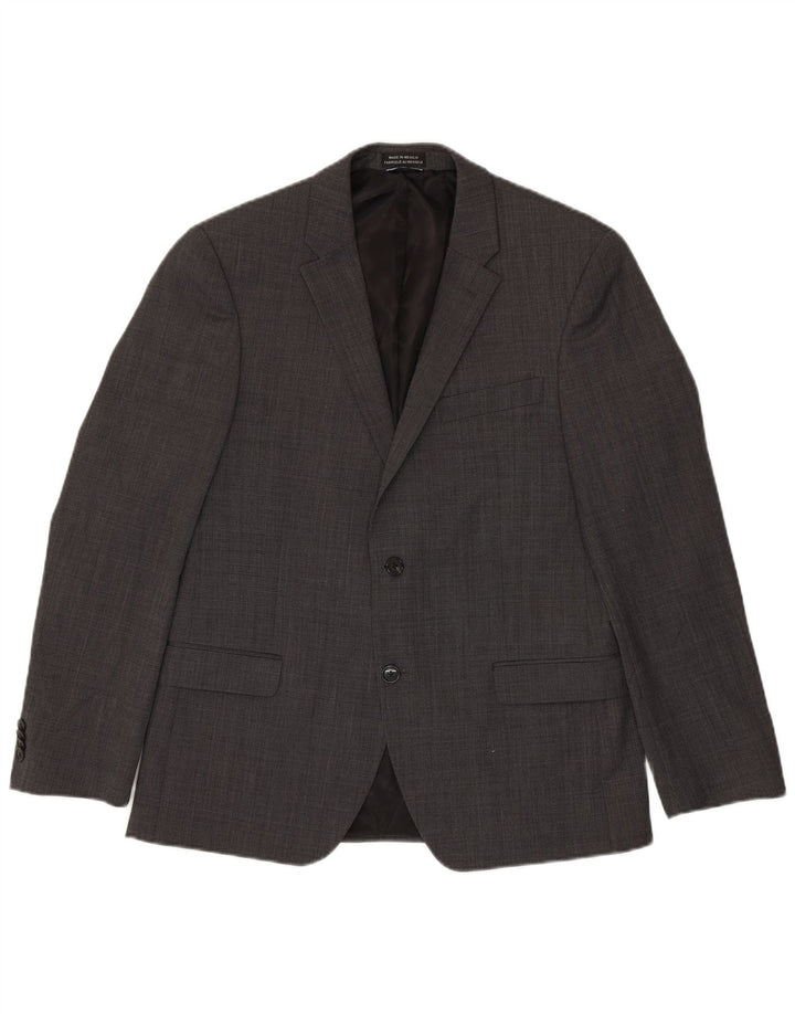 Tommy Hilfiger Mens 2 Button Blazer Jacket UK 42 XL Grey Check Wool