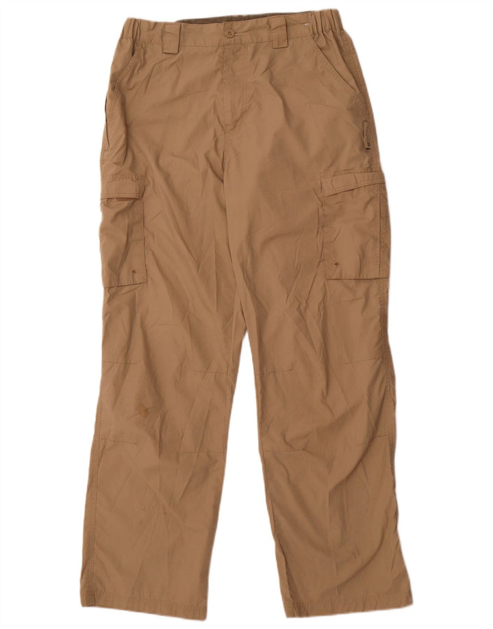 Mountain Warehouse Mens Straight Cargo Trousers W32 L29 Beige Polyester