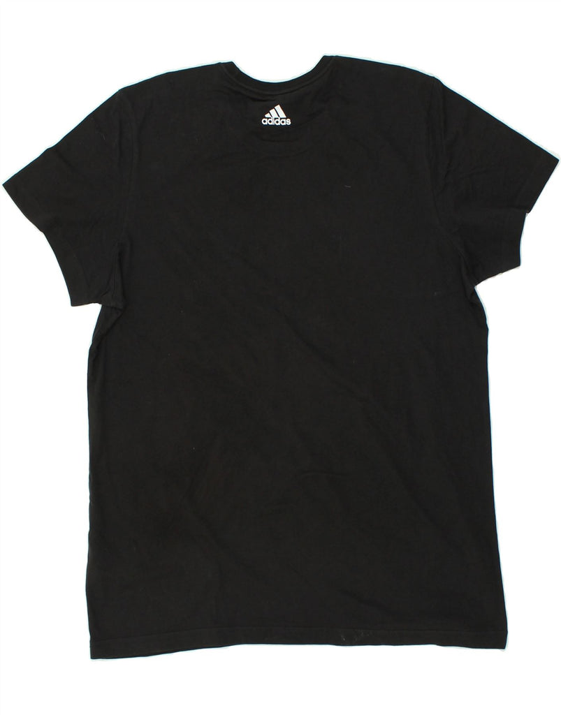 ADIDAS Mens Graphic T-Shirt Top XL Black Cotton | Vintage Adidas | Thrift | Second-Hand Adidas | Used Clothing | Messina Hembry 