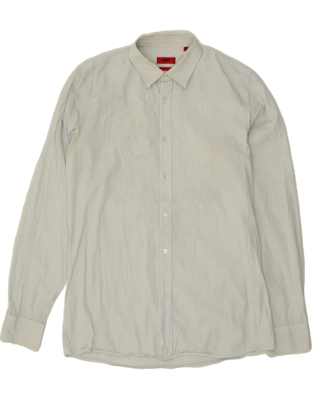 HUGO BOSS Mens Slim Fit Shirt XL Blue Pinstripe Vintage Hugo Boss and Second-Hand Hugo Boss from Messina Hembry 
