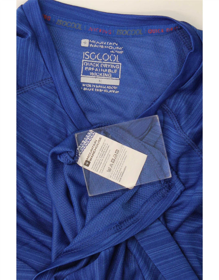 Mountain Warehouse Mens IsoCool T-Shirt Top Small Blue Striped Polyester