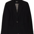Marks & Spencer Womens 1 Button Blazer Jacket UK 10 Small Black Polyester