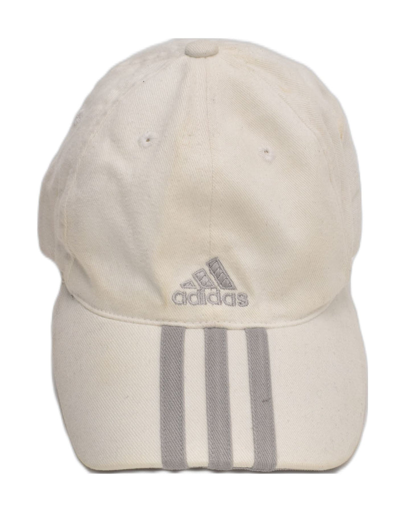 ADIDAS Mens Baseball Cap One Size Off White Cotton | Vintage Adidas | Thrift | Second-Hand Adidas | Used Clothing | Messina Hembry 