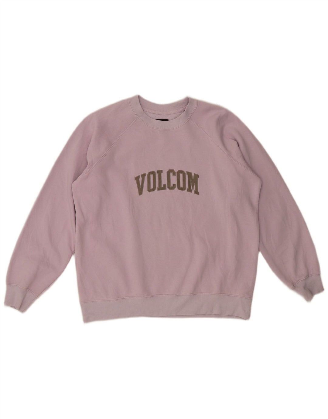 Volcom Womens Graphic Oversized Sweatshirt Jumper UK 14 Medium Purple