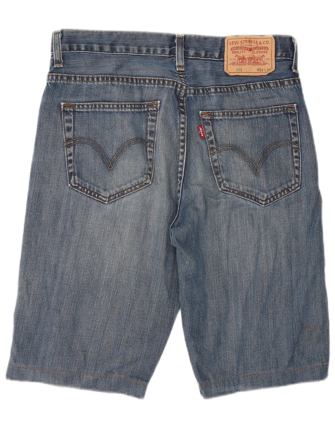Levi's Mens 752 Denim Shorts W32 Medium  Blue Cotton