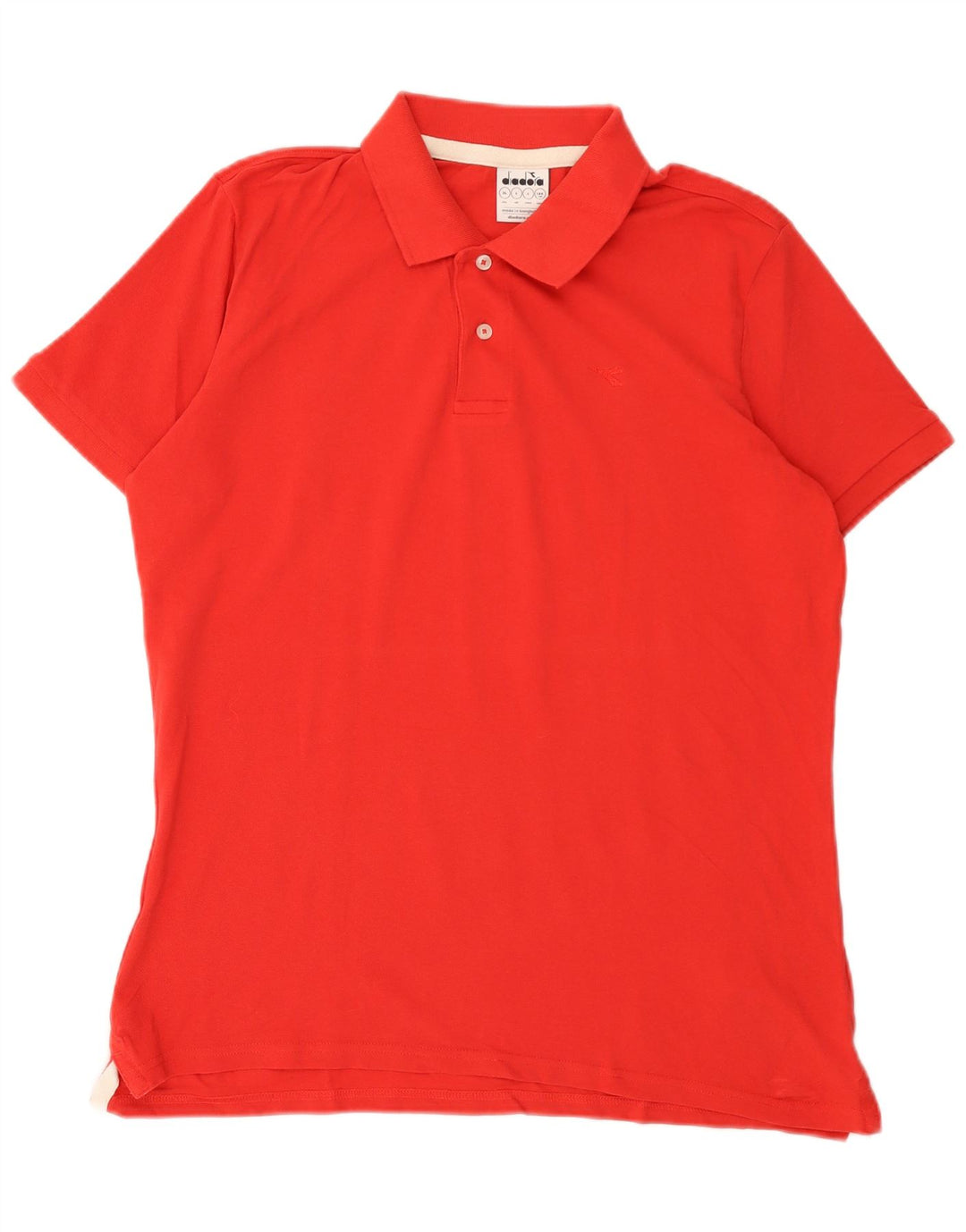 Diadora Mens Polo Shirt Large Red Cotton