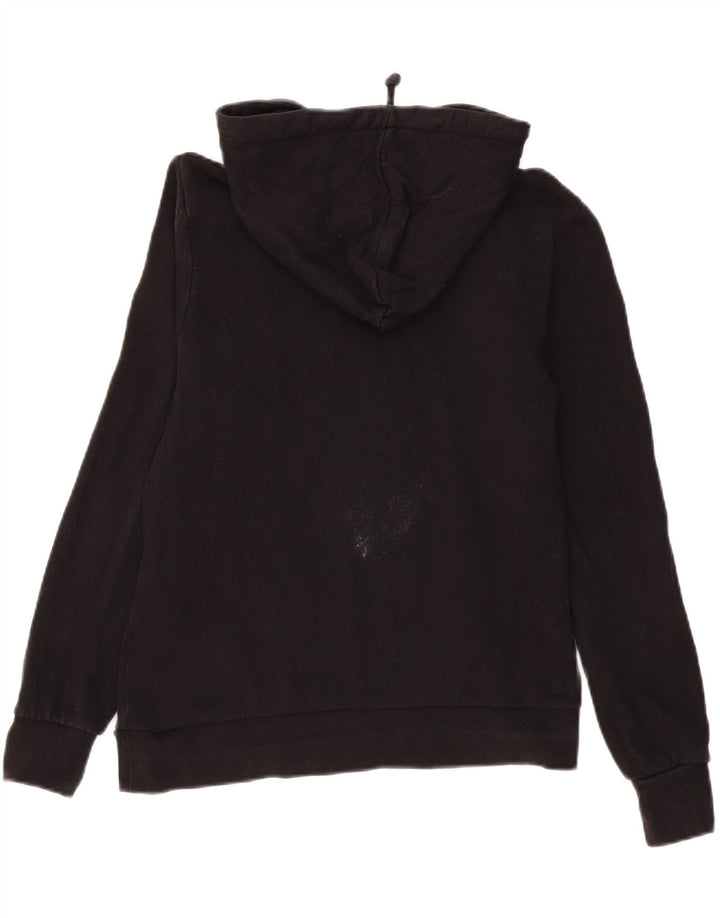 JACK & JONES Mens Graphic Hoodie Jumper Medium Black Vintage Jack & Jones and Second-Hand Jack & Jones from Messina Hembry 