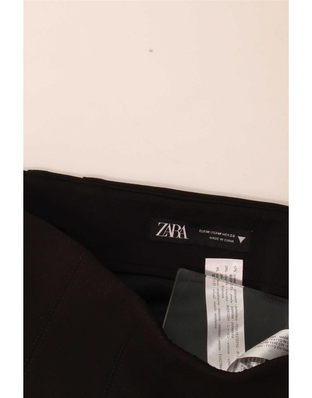 Zara Womens Mini Skirt Medium W28 Black Polyester