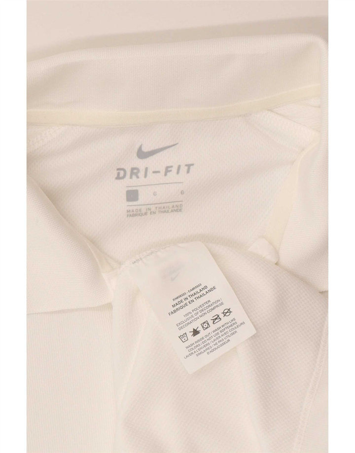 Nike Mens Dri Fit Polo Shirt Large White Polyester