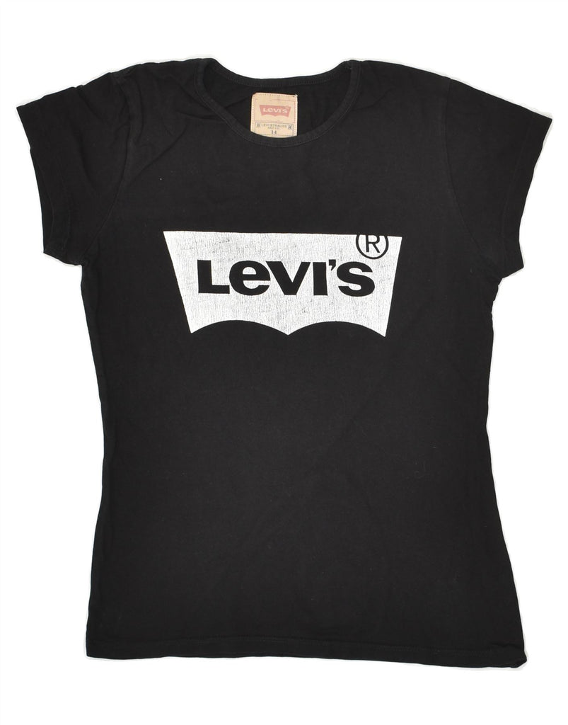 LEVI'S Boys Graphic T-Shirt Top 13-14 Years Black Cotton | Vintage Levi's | Thrift | Second-Hand Levi's | Used Clothing | Messina Hembry 