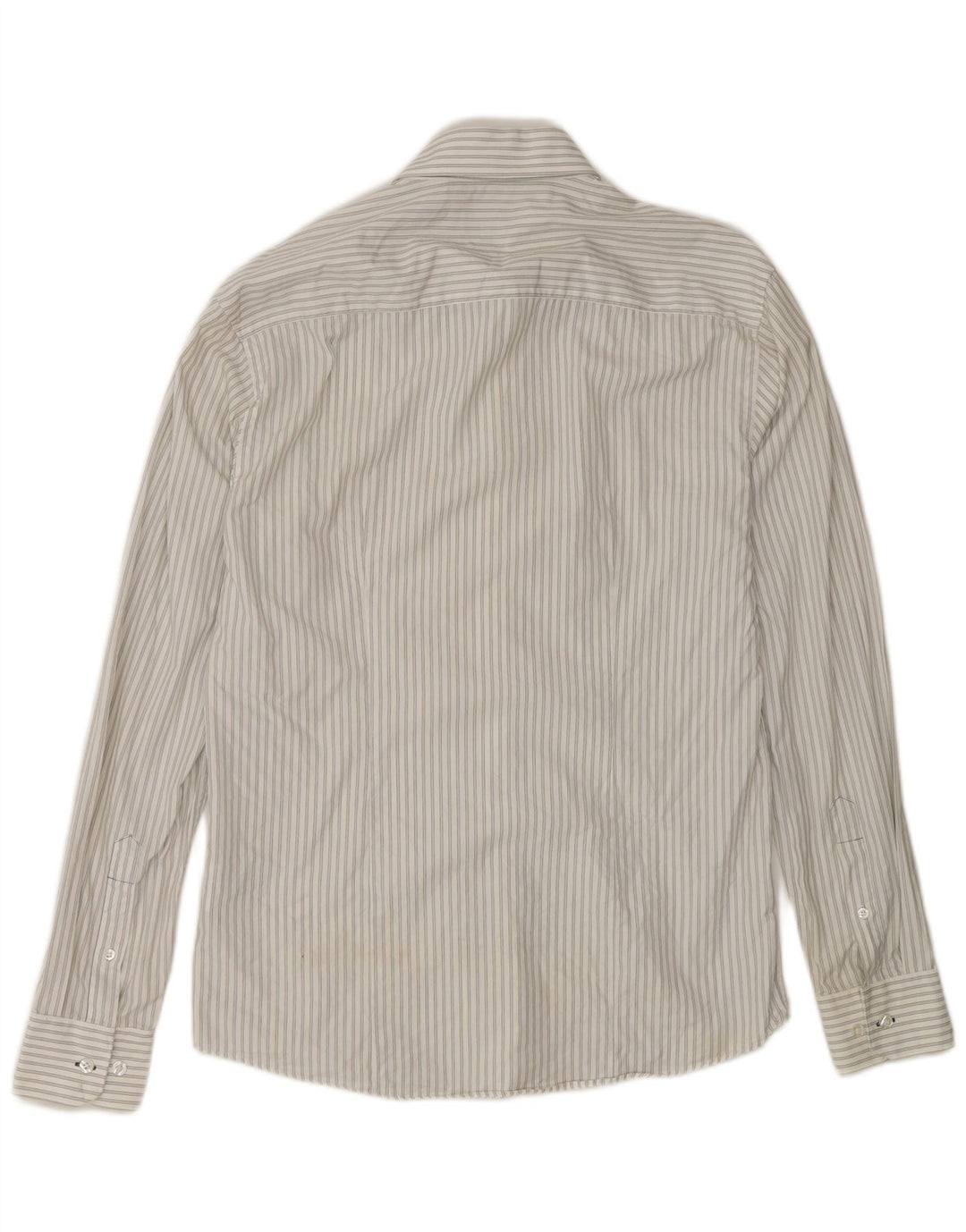 Jack & Jones Mens Shirt Medium White Pinstripe Cotton