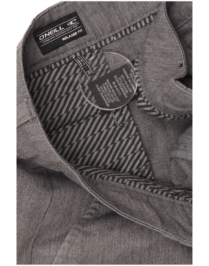 O'Neill Mens Relaxed Fit Cargo Shorts W36 Large Grey Polyester