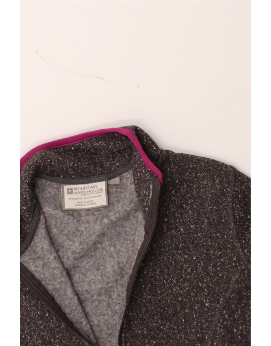 MOUNTAIN WAREHOUSE Womens Fleece Jacket UK 10 Small Brown Herringbone Vintage Mountain Warehouse and Second-Hand Mountain Warehouse from Messina Hembry 