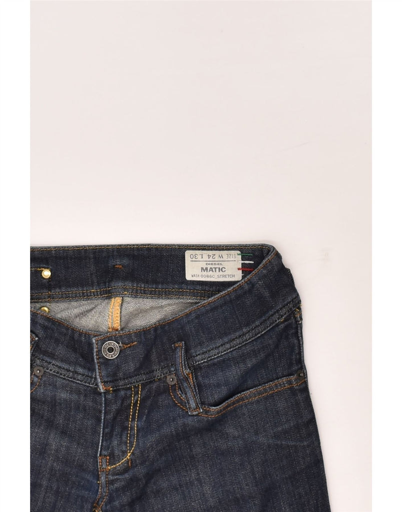 DIESEL Womens Matic Slim Jeans W24 L30 Navy Blue Cotton | Vintage Diesel | Thrift | Second-Hand Diesel | Used Clothing | Messina Hembry 