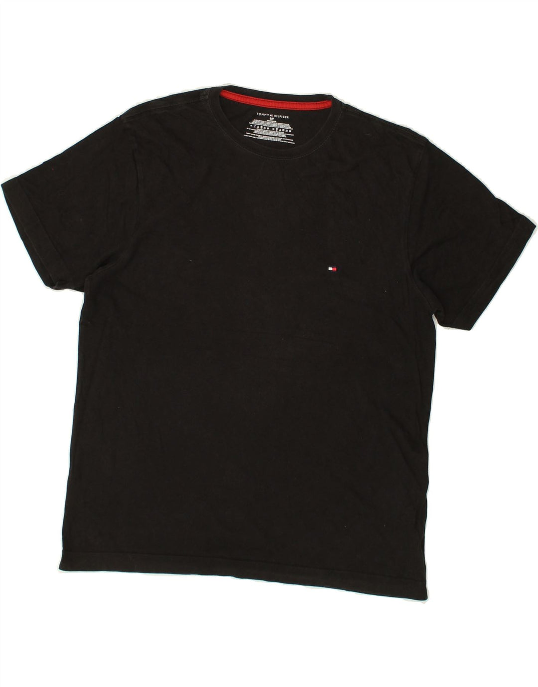 TOMMY HILFIGER Mens T-Shirt Top Small Black Vintage Tommy Hilfiger and Second-Hand Tommy Hilfiger from Messina Hembry 