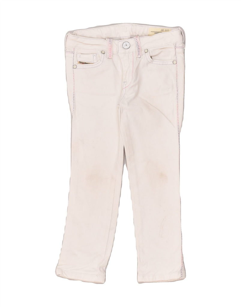 DIESEL Girls Cuddy Slim Jeans 2-3 Years W20 L15  Off White Cotton | Vintage Diesel | Thrift | Second-Hand Diesel | Used Clothing | Messina Hembry 