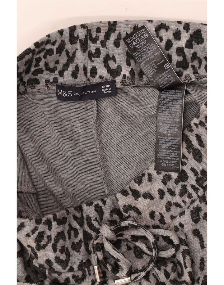 Marks & Spencer Womens Cropped Trousers UK 10 Small W28 L23 Grey